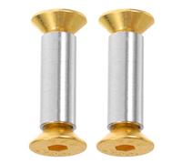 HEMOTON Rivets de manche de couteau en laiton 2pcs Fixation robuste Trou vis M4 Longueur serrage 16-22mm pour réparation instruments DIY