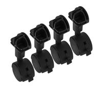HEMOTON Roulettes Pivotantes Installation Facile Lot de 4 Noires en Plastique et Fer Sécurité Assurée pour Poussette Bébé Adaptées pour Table et Cabinet