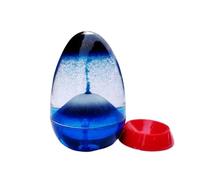 HEMOTON Sablier de Bureau Flottant Bleu avec Base Décoration de Table Créative pour Salon et Chambre Ornement de Bureau Sable Volcanique
