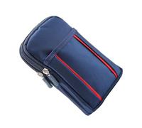 HEMOTON Sac Banane Denim Double Zip Robuste pour Homme et Femme Sac de Compact Léger pour Voyage Randonnée et Usage Quotidien Pochette Ceinture Unisexe pour Cartes et Clés Polyvalent