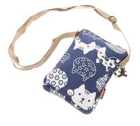 HEMOTON Sacoche Téléphone Portable Femme Bandoulière Réglable Pochette Portefeuille Pratique avec Compartiments pour Cartes et Monnaie Toile Imprimé Élégante Multifonction