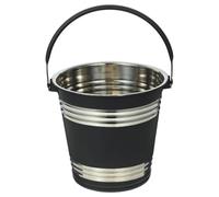 HEMOTON Seau à Glace Refroidisseur de Bière 2l Portable Noir en Acier Inoxydable Pratique et Élégant pour Bar et Ktv