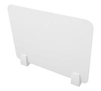 HEMOTON Séparateur en PVC Composite Bois-Plastique Blanc Écran Anti-éternuements Facile à Installer de Bureau pour Espace de Travail et Salle D'examen