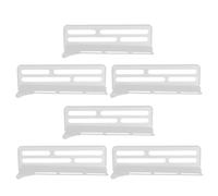 HEMOTON Séparateurs Lot de 6 Pièces Clips Multifonctions en Plastique Blanc Évite Le Glissement des Aliments Design Ajustable pour Réfrigérateur pour Usage Domestique