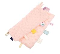 HEMOTON Serviette Apaisante Brodé Plus Doux Couverture Nom Nursery Bébés Mignon Né Broder Sensoriel Nourrisson pour Bébé Rose Super Doux