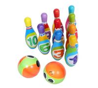 HEMOTON Set de Bowling PU pour Tout-Petits Jeu Éducatif Sûr Intérieur et Extérieur Jouets Doux pour Anniversaire et Activités Parent-garçon Fille