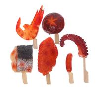 HEMOTON Set de Brochettes Barbecue Modèle Alimentaire Faux Réaliste pour Jeu Imitation Décoration Photographie Intérieure et Extérieure