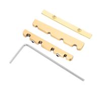 HEMOTON Sillet en Laiton pour Basse Électrique 4 Cordes Réglable | Optimise la Performance, Rainurage Précis, Réduit les Bruits Parasites, pour Basse et Guitare Basse 4 Cordes