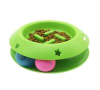 HEMOTON Slow Food Feeder Bowl with Ball for Cats and Kittens Pet Slow Feeder Lightweight and Stable Feeding Dish Couleur Aléatoire