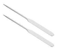 HEMOTON Spatule Métallique de Maquillage 16cm, Lot de 2 Outils en Acier Inoxydable pour Fond de Teint et Mélange de Vernis, pour Nail Art et Application de Maquillage