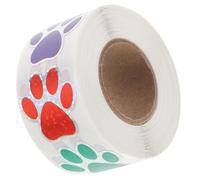 HEMOTON Stickers Muraux Autocollants Empreinte de Patte de Chien Décoratifs sans Colle pour Décoration Murale et Salle de Bain, Rouleau de 500 Pièces de Patte D'animal