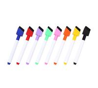 HEMOTON Stylos Effaçables à Sec pour Tableau Blanc 8pcs avec Pointe Biseautée en Plastique Écriture Fluide Nettoyage Facile pour Notes et Bureau