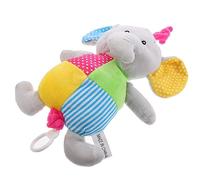 HEMOTON Sucette Pour Garçon Fille Jouet Musical Peluche Elephant De Dessin Pour Dormir Cadeau Pour Naissance