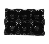 HEMOTON Support à Outils en Céramique pour 6 Compartiments Support de Réfrigérateur Réutilisable Noir