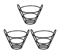 HEMOTON Support De Panier À Frites En Acier Inoxydable Pour Restaurant Et Cafétéria Porte-Cônes Compact Pour Frites Bâtonnets Et Apéritifs Idéal Pour Événements Pique-Niques Et Service De Cocktails