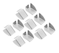 HEMOTON Support Étagère Robuste en Fer Argenté Lot de 10 Clips D'étagère pour Étagères Solides Bureaux et Maisons