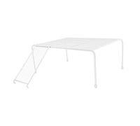 HEMOTON Support pour Poulailler avec Échelle De Jeu Et Plateforme Grillagée, Grand Format Blanc, Aménagement Poules Et Petits Animaux, Optimisation Cage, Air De Repos ’Alimentation Robuste