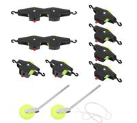 HEMOTON Système de Poulies Composées en Métal et Plastique Kit Pédagogique de Physique Poulies Fixes et Mobiles Poulie Montée sur Tige Ensemble pour Expérience Scientifique en Classe