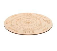 HEMOTON Tableau Alphabétique du Pendule en Bois Khaki, Planche de Divination Wicca Solide Polissage Soigné Bavure, pour Tarologues et Psychologues