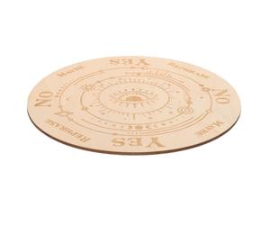 HEMOTON Tableau Alphabétique du Pendule en Bois Khaki, Planche de Divination Wicca Solide Polissage Soigné Bavure, pour Tarologues et Psychologues