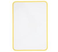 HEMOTON Tableau Blanc Magnétique Double Face Effaçable à Sec, Petit Format Jaune, Portable pour Bureau et École, Tableau D’écriture Réutilisable pour Garçon et Filles et Étudiants,