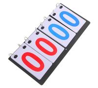 HEMOTON Tableau de Score Multi-Sport Portable à 4 Chiffres Rouge Bleu | PP et Pvc, Entrée Rapide des Points, Résistance aux Chocs, pour Volley et Fléchettes en École