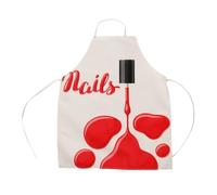 HEMOTON Tablier De Cuisine Rose Avec Impression Vernis À Ongles Anti-Taches Et Résistant À L’Huile 26.8X21.7 Pouces Idéal Pour Cuisine Maison Restaurant Et Salon De Beauté