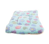 HEMOTON Tapis de Couchage pour Animaux D’intérieur Double Face 45x38 Cm, Coussin Moelleux et Chaud à Motifs Floraux, Antidérapant et Lavable, pour Cage de Chien et Chat, Confort Thermique