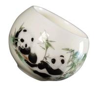 HEMOTON Tasse à Thé En Céramique Panda 200 Ml, Porcelaine Blanche, Finition Lisse, Design Chinois, Pour Maison Et Bureau, Service à Thé Délicat Présent
