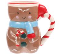 HEMOTON Tasse De Bonhomme De Neige En Céramique Avec Couvercle Tasse De Petit Déjeuner De Noël À Soupe Cadeau Festif Pour Maison Bureau
