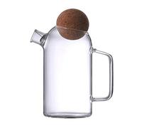 HEMOTON Théière En Verre Épais Avec Bouchon En Liège 800Ml Pot À Thé Transparent Pour Maison Bureau Café Jus Tisanière Avec Infuseur Poignée Ergonomique Résistance Chaleur