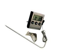 HEMOTON Thermomètre Cuisine pour Barbecue et Cuisson, Lecture Instantanée, Écran Haute Résolution, Clip Pratique, Acier Inoxydable et Abs Argenté, Pâtisserie et Grillades