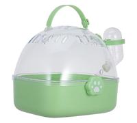 HEMOTON Transporteur pour Petits Animaux Cage Portable pour Hamster avec Bouteille Eau Espace Confortable et Sécurité Renforcée pour Extérieur Couleur Vert Avocat