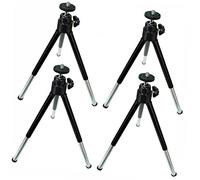 HEMOTON Trépied Téléphone Portable Mini Télescopique 4pcs en Aluminium et Plastique Noir Support Multi-Positions pour Bureau et Usage Personnel