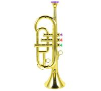 HEMOTON Trompette pour Enfant Instrument À Vent Trompette Métallisée Jouet Trompette pour Enfant, Instrument De Cuivre Éducatif