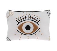 HEMOTON Trousse de Toilette Légère et Imperméable en Polyester Imprimé Œil de Démon pour Voyage et Rangement Quotidien du Maquillage des Femmes