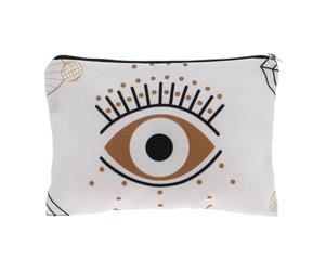 HEMOTON Trousse de Toilette Légère et Imperméable en Polyester Imprimé Œil de Démon pour Voyage et Rangement Quotidien du Maquillage des Femmes
