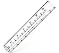 HEMOTON Tube à Essai en Verre à Fond Plat pour Pluviométrie avec Deux Échelles, pour Statistiques Météorologiques et Recherche Climatique, Matériau Verre Solide