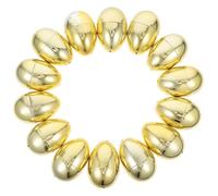 HEMOTON Œufs de Pâques Dorés en Plastique 12 Pièces 8x5,3 Cm, Boîtes à Bonbons à Remplir, Décorations de Fête Polyvalentes pour Paniers de Pâques et Présents
