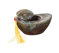 HEMOTON Urne Cendres Animaux Céramique Bleue Urne Funéraire pour Chien et Chat Compacte pour Stockage des Cendres pour Souvenirs