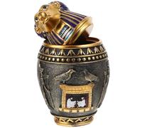 HEMOTON Urne Funéraire pour Chat, Récipient à Cendres pour Animaux Domestiques en Résine, Style Égypte, Léger, Anti-Renversement, pour Cendres de Chat et Chien