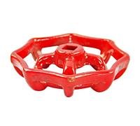 HEMOTON Valve de tuyau d'eau en métal 6 x 6 mm Valve de robinet à main Robinet à bille en fer Vanne à boisseau sphérique à poignée Rouge d'arrêt de remplacement volant manuel