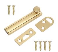 HEMOTON Verrou de Porte Encastré en Cuivre Or avec Mécanisme Coulissant de Précision, Design Moderne et Finition Polie pour Portes Intérieures et Chambres