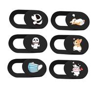 HEMOTON Webcam et Ordinateur Vie ou Privée Tablette pour Portable Protection Cache Ultra Fin Abs à Motif Cartoon, Lot de 6 Pièces Design à Deux Parties en en Entreprise Gouvernement