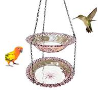 Hemousy Bain pour Oiseaux Extérieur - Mangeoire Suspendue De Jardin À Merlebleu,à Oiseaux pour Dehors,pour Jardin Arrière Balcon Terrasse Véranda Ornithologues Amoureux de la Nature