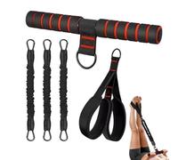 Hemousy Bande de résistance à pédale,13,6 kg Set de Musculation Multifonction pour Abdos,Bande de résistance Ergonomique avec pédale - Fitness Maison renforcement Bras Jambes Abdos fessiers