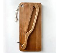 Hemousy Bread Slicer Cutting Board Set, Portable Manual Bread Knife Cutter for Homemade Breads, Baguettes - Easy to Cutting