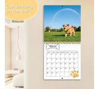 Hemousy Calendrier Chien 2026 - Agenda Mural Chiots et Chiens - Grande Grille Mensuelle Organisateur pour Préparations de Vacances Réunions Classe Bureau Fitness Planification Familiale