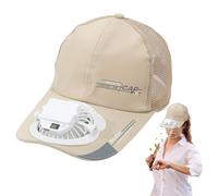Hemousy Chapeau Solaire Ventilé,Casquette à Ventilateur USB Rechargeable - Visière Anti-UV à Affichage Digital 3 Vitesses pour Hommes Femmes Course Randonnée Cyclisme Plage Camping Pêche Sport