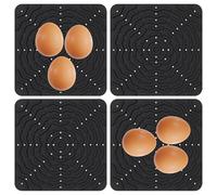 Hemousy Coussins pour Nids de Poules, Litière Robuste pour Volailles, 4 Pièces Tapis en Silicone Réutilisable pour Ferme, Couveuse, Poussins, Poules, Canards, Perchoir et